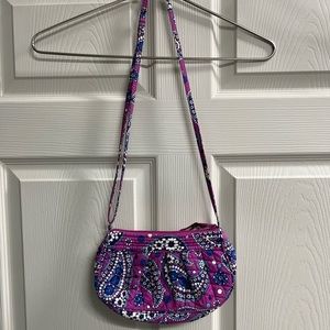 Vera Bradley Purple Paisley Purse - EUC